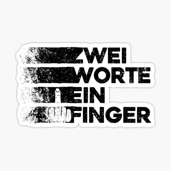2X Aufkleber Sticker Stinkefinger Mittelfinger Fuckfinger in schwarz