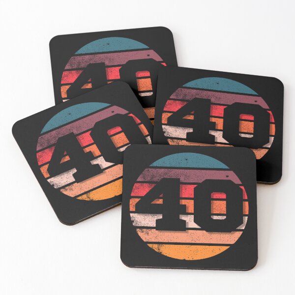 Item preview, 40 Number Vintage Retro Sunset Forty Years Old Men Women Birthday Squad designed and sold by 27th-Tee.