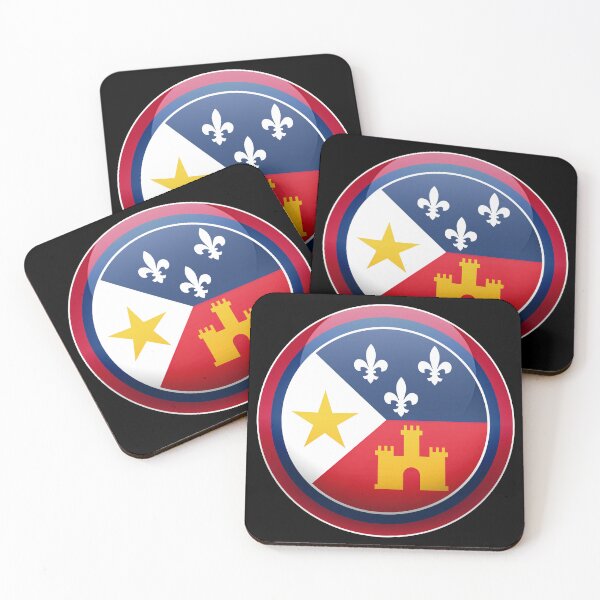 Item preview, Bandera de Acadia- Diseño de símbolo Cajun Roundel designed and sold by Osprey Tees.