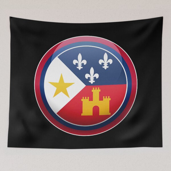 Artikelvorschau, Flagge von Acadia-Cajun Roundel Symboldesign entworfen und verkauft von Osprey Tees.