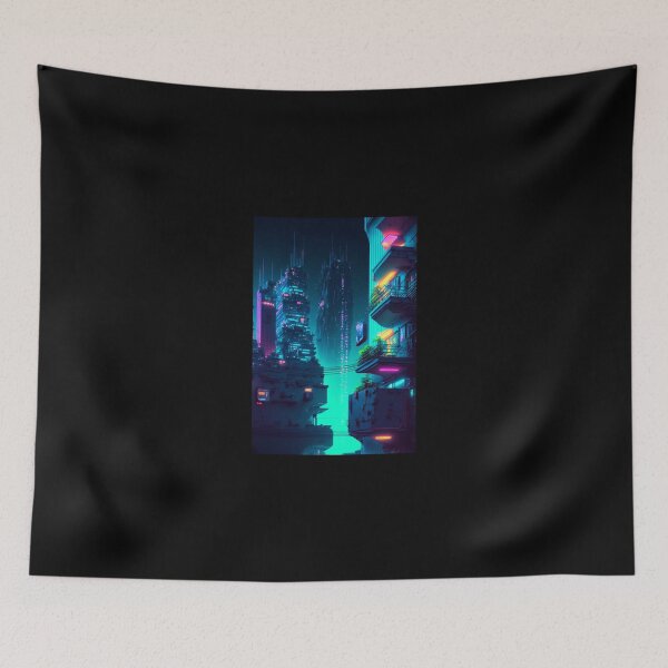 Item preview, A View of Future City (Neo Noir Blade Runner Retrosynth Cityscape Vaporwave Poster) designed and sold by ZGigerBarker.