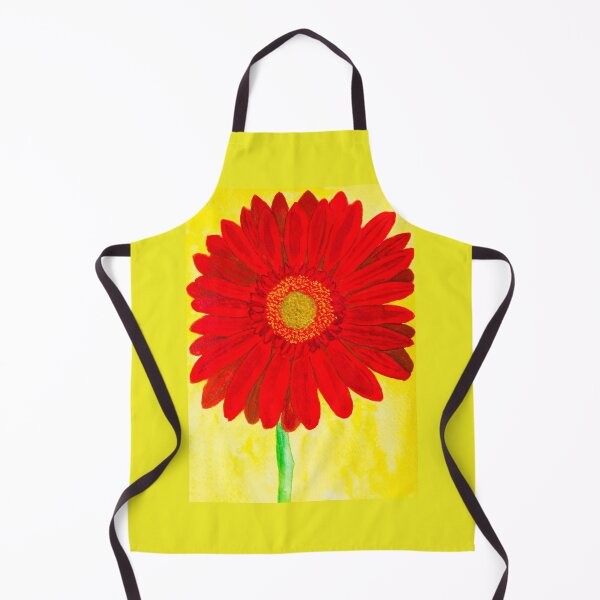 Item preview, Red gerbera on yellow backgroound designed and sold by Irina Afonskaya.
