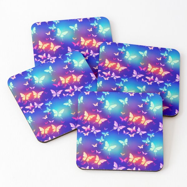 Item preview, Neon Glow Buterflies #1 designed and sold by Unicorn Trainwreck.