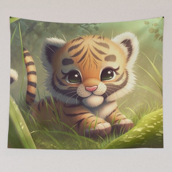 Aperçu de l'œuvre Joli bébé tigre – animé créée et vendue par InsterDesign.