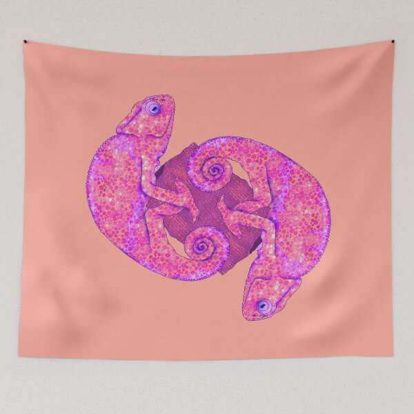 Item preview, Colorful Chameleon Love - Pink Lizard designed and sold by LaRoach Digital Arts.