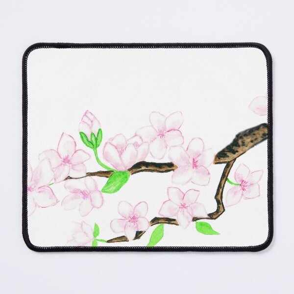 Item preview, Branch with  pink flowers on white background designed and sold by Irina Afonskaya.