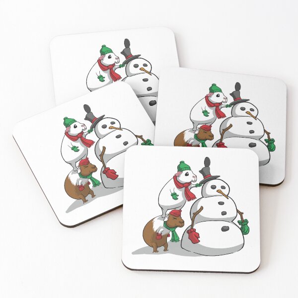 Item preview, Guinea Pigs Build a Snowman! - Winter Holiday Guinea Pig Design designed and sold by IceCreamPiggies.