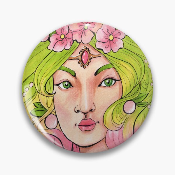 Item preview, Pink Green Portrait designed and sold by Oniroiatlier.
