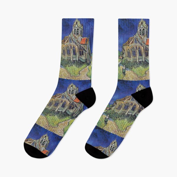 Item preview, Vincent van Gogh's The Church at Auvers (1890) famous painting. designed and sold by hottest-tees.