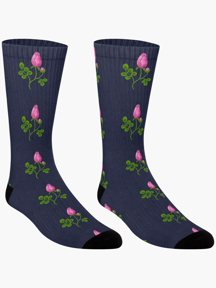 Thumbnail 3 of 5, Socks, Cozy Rose designed and sold by RathiDesigns.
