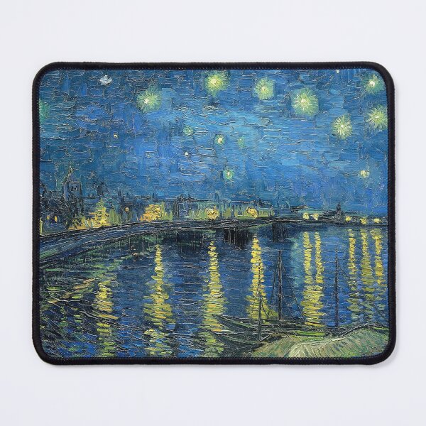 Item preview, La Nuit étoilée - Vincent van Gogh's Starry Night Over the Rhone (1888) famous landscape painting. designed and sold by hottest-tees.