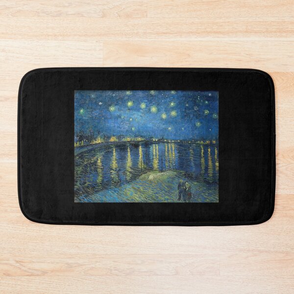 Item preview, La Nuit étoilée - Vincent van Gogh's Starry Night Over the Rhone (1888) famous landscape painting. designed and sold by hottest-tees.