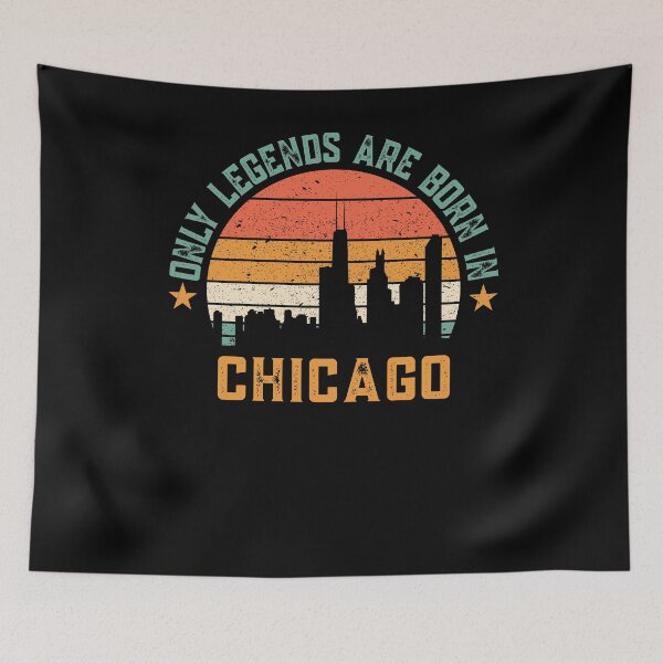 Item preview, Only Legends are Born in Chicago Retro Vintage designed and sold by mkzmerch.
