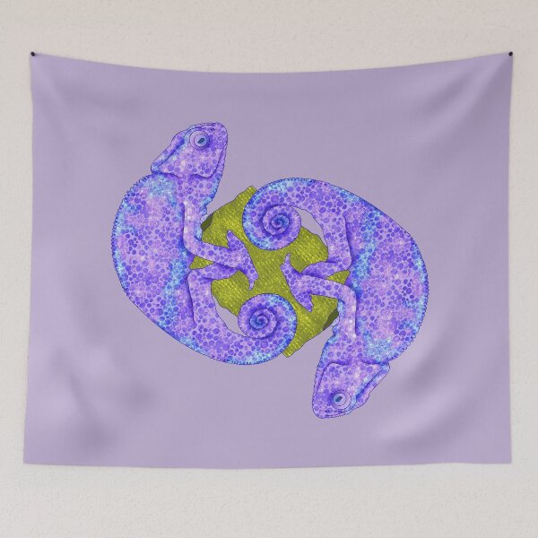 Item preview, Colorful Chameleon Love - Purple Lizard designed and sold by LaRoach Digital Arts.