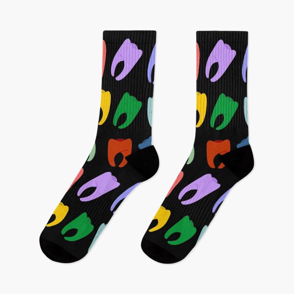 Artikelvorschau, Zahnarzthelfer Dental Squad Studenten Scrab Uniform Crew Socken Lässige lustige verrückte bunte Neon-Regenbogen-Kleid-Socken-Geschenk entworfen und verkauft von Dr.YesOrNo.