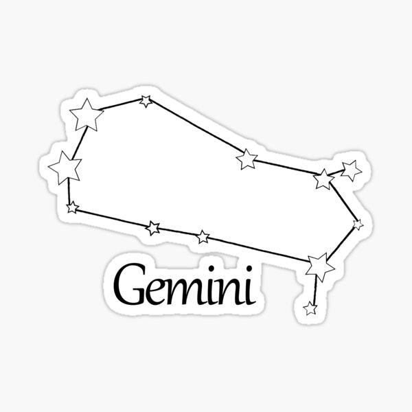 Item preview, Gemini Zodiac Constellation Sticker designed and sold by megans2000.