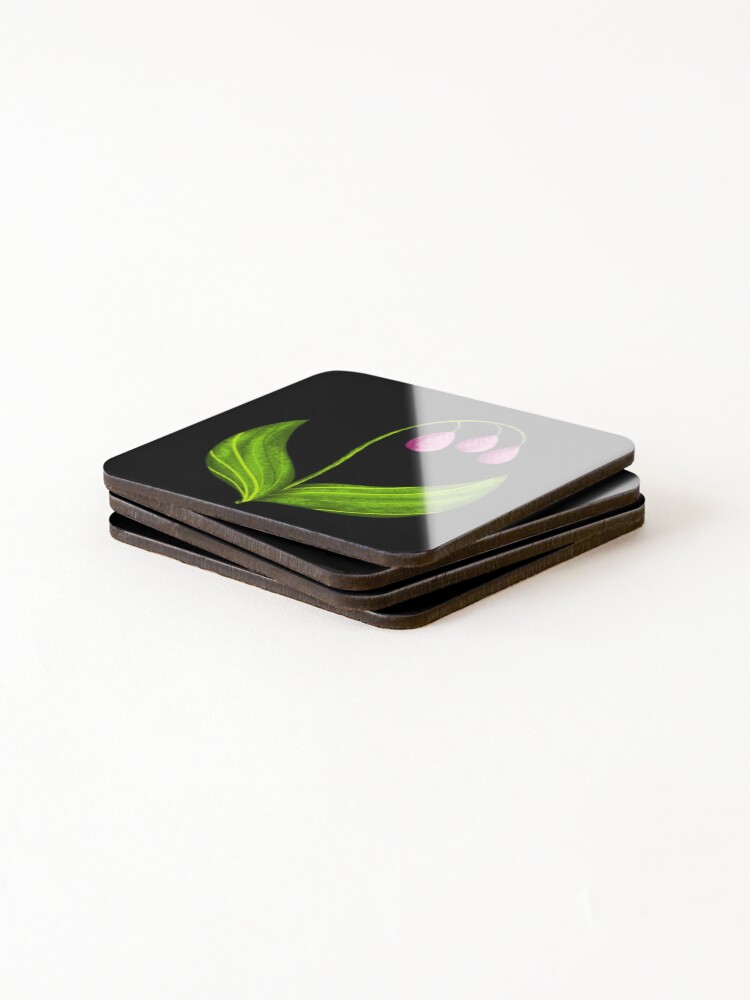 Thumbnail 4 of 5, Coasters (Set of 4), Flower Drops designed and sold by RathiDesigns.