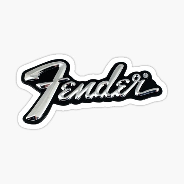 "Fender Guitar Logo Music " Sticker for Sale by BRmega Redbubble