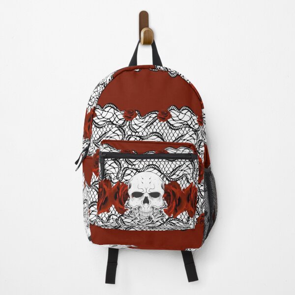 Item preview, Lace with skull and red roses designed and sold by Fitandstylish.