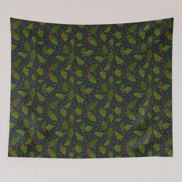 Item preview, Holly Leaves and Red Berries Repeat Pattern by Cherie(c)2022 designed and sold by CheriesArt.