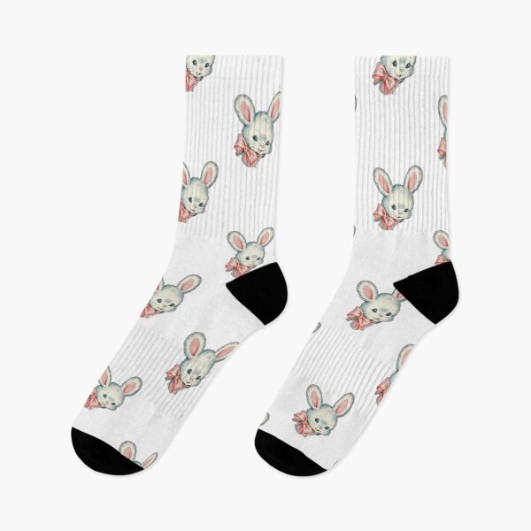 Item preview, Cute vintage bunny with ribbon  designed and sold by Pixiedrop.