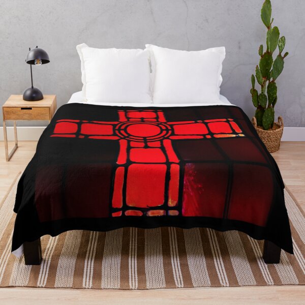 Item preview, Stained Glass of Cross in Red  (AI Generated Art) designed and sold by Cowboy Folly.