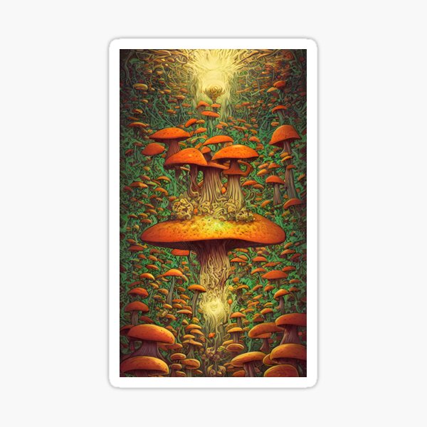 expanding the mind one mushroom at a time Sticker
