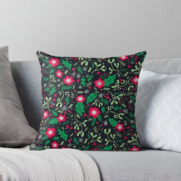 Item preview, Cheery Winter Floral, Dark designed and sold by Jacqueline Hurd.