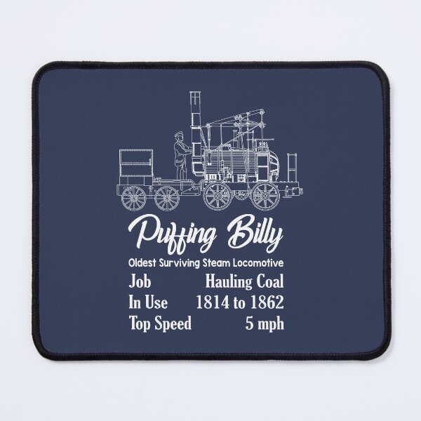 Item preview, Puffing Billy Oldest Surviving Steam Locomotive Train Blueprint Diagram Gift designed and sold by Maljonic.