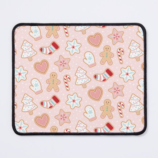 Item preview, Christmas Gingerbread Pattern | Pastel Pink, Red and Blue designed and sold by Creative Wolf Design.