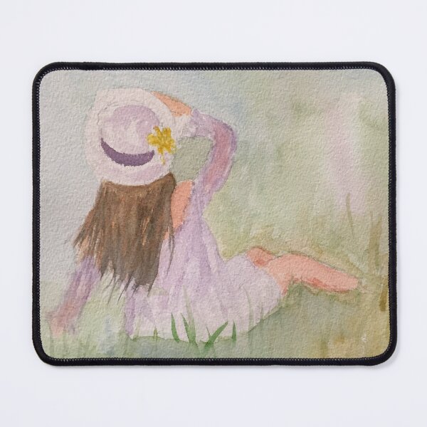 Item preview, Girl Sitting with Hat in the Spring designed and sold by designs-by-ann.