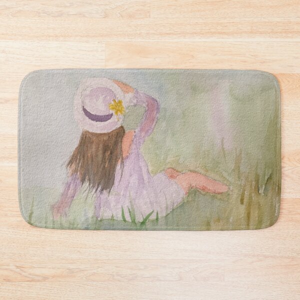 Item preview, Girl Sitting with Hat in the Spring designed and sold by designs-by-ann.