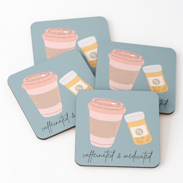 Item preview, Caffeinated & Medicated designed and sold by toadsforall.