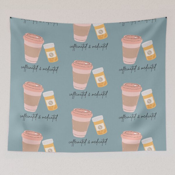 Item preview, Caffeinated & Medicated designed and sold by toadsforall.