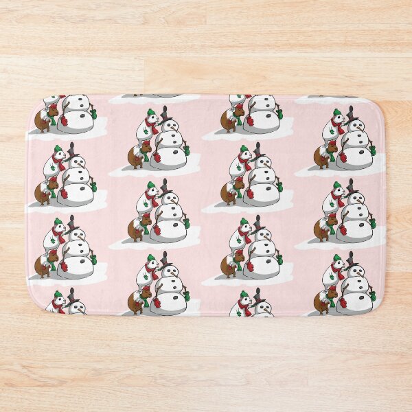 Item preview, Guinea Pigs Build a Snowman! - Winter Holiday Guinea Pig Design designed and sold by IceCreamPiggies.