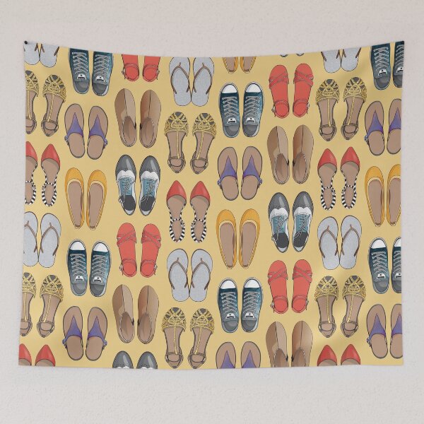Item preview, Hard choice // shoes on yellow background designed and sold by SelmaCardoso.