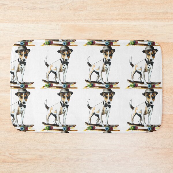 Item preview, Watercolor of Dog with Hat on Skateboard  (AI Generated Art) designed and sold by Cowboy Folly.
