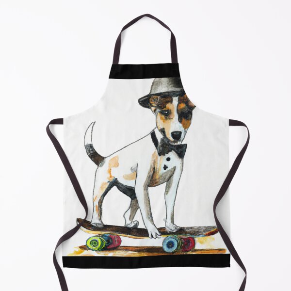 Item preview, Watercolor of Dog with Hat on Skateboard  (AI Generated Art) designed and sold by Cowboy Folly.