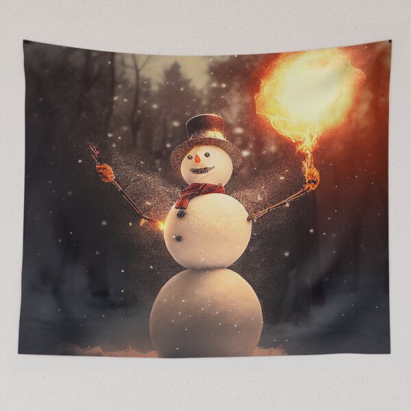 Item preview, Snowman holding torch designed and sold by mikecosper.