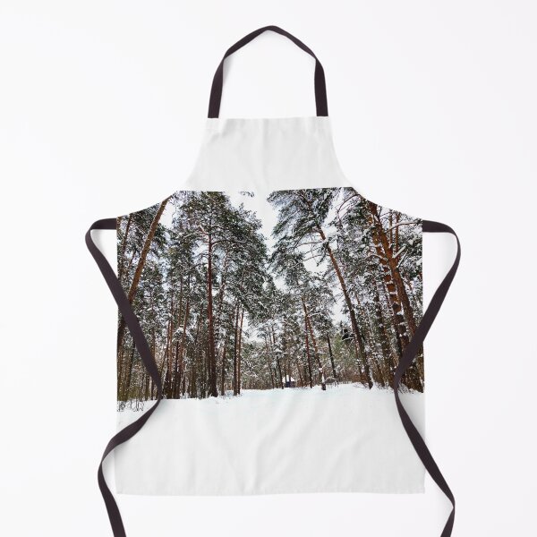 Item preview, View at the Striginsky Bor Forest Park in Nizhny Novgorod with pine trees, snow, building designed and sold by Kristina Drozd.