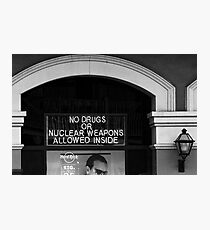 NO DRUGS Photographic Print