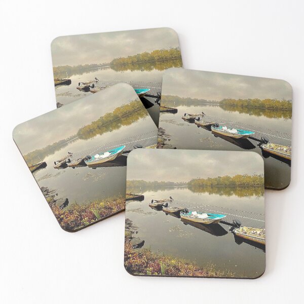Item preview, River with Boats at Dock designed and sold by Minnie777.