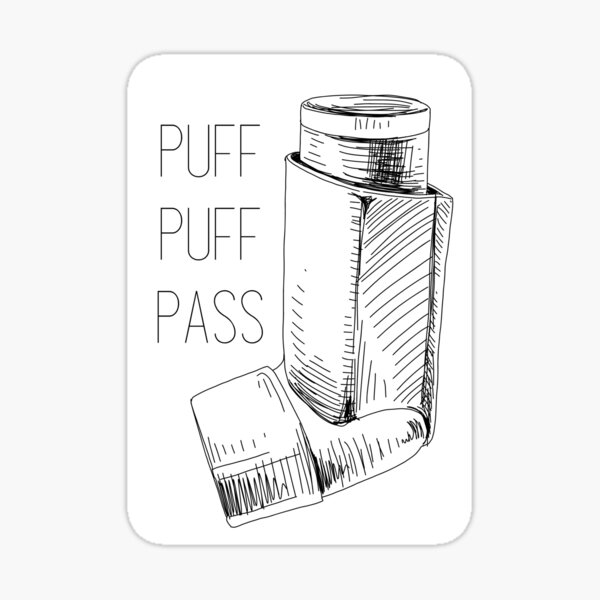 Item preview, Puff Puff Pass // Asthma Inhaler designed and sold by toadsforall.