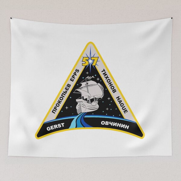 Item preview, ISS Expedition 57 Original Crew Logo designed and sold by Nikki SpaceStuffPlus.