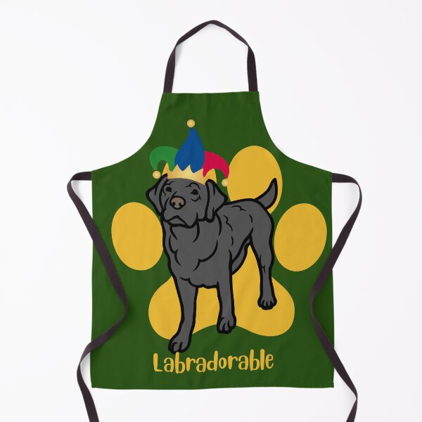 Item preview, Cute "Labradorable" Black Labrador Retriever wearing Jester Hat designed and sold by Write-to-Rebel.
