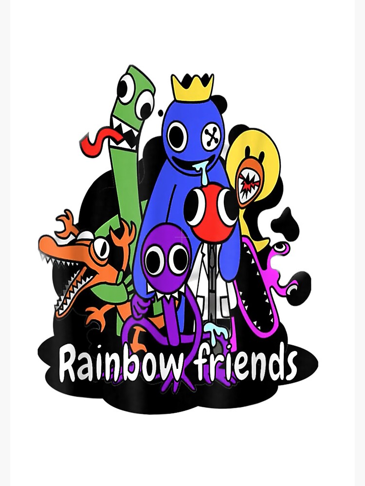 Logo de RAINBOW FRIENDS chiseled bookshelf pixel art