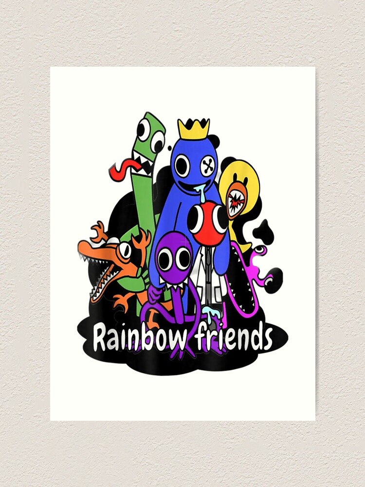 Blue, Rainbow Friends Paint Splatter  Art Print for Sale by rinjinsato