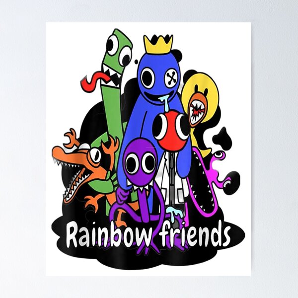 Blue, Rainbow Friends Paint Splatter  Art Print for Sale by rinjinsato