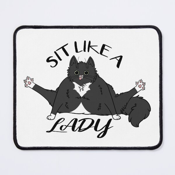 Item preview, Siéntate como una dama Floofy Tuxie Cat designed and sold by DanisGarbageArt.