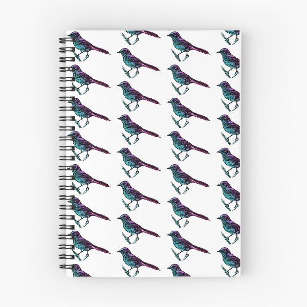 Item preview, Florida scrub jay linocut print designed and sold by thehowlingdingo.